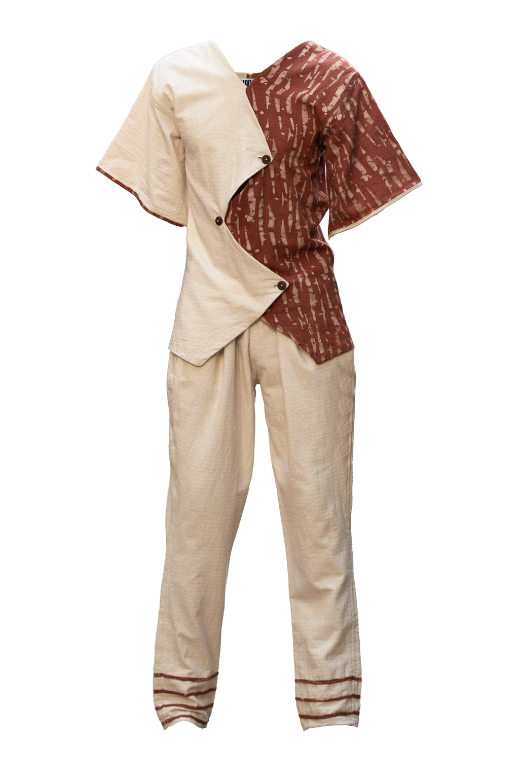 Gulmohar Colour Block Shirt-Pant Set