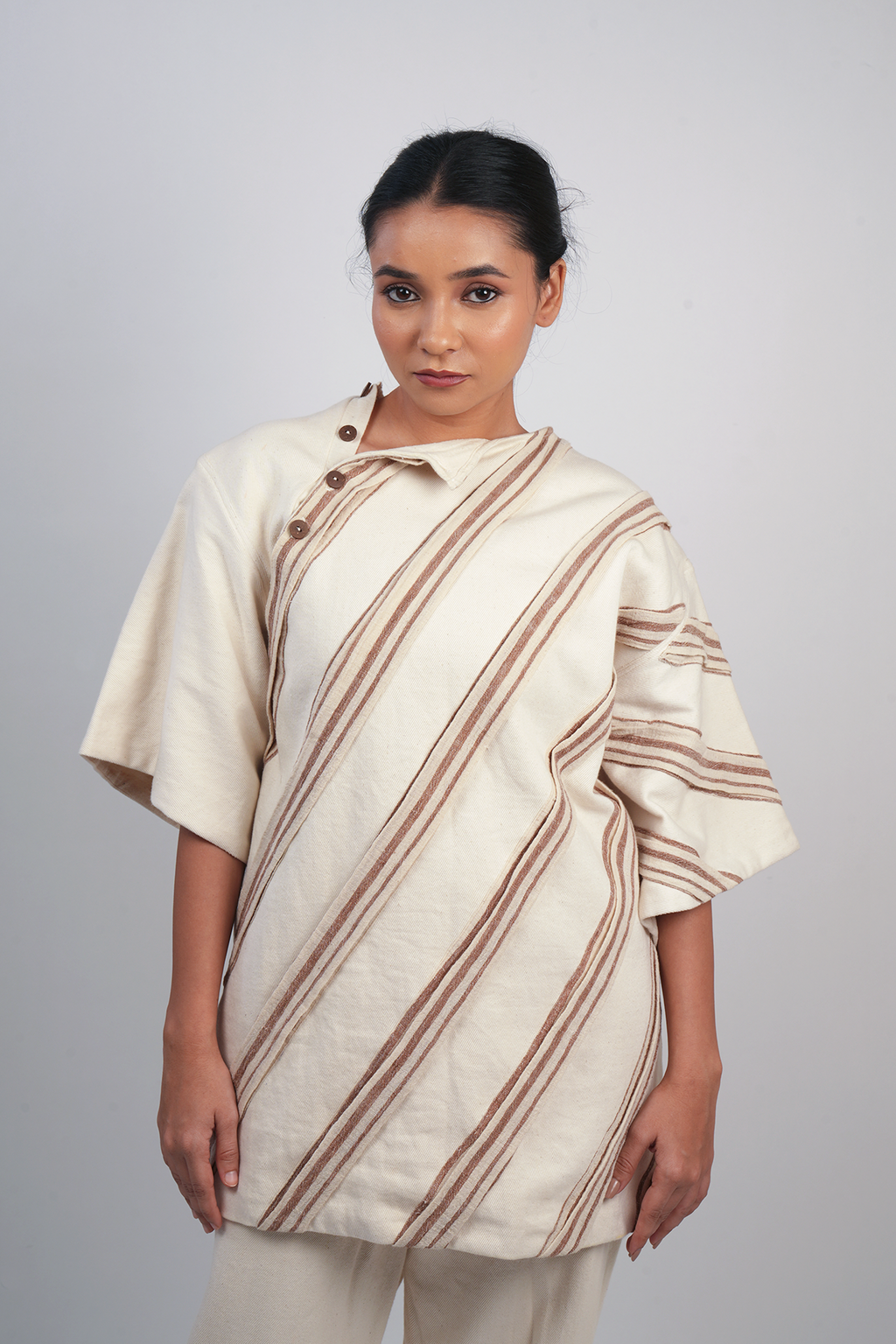 Kesar Colour Block Shirt-Pant Set