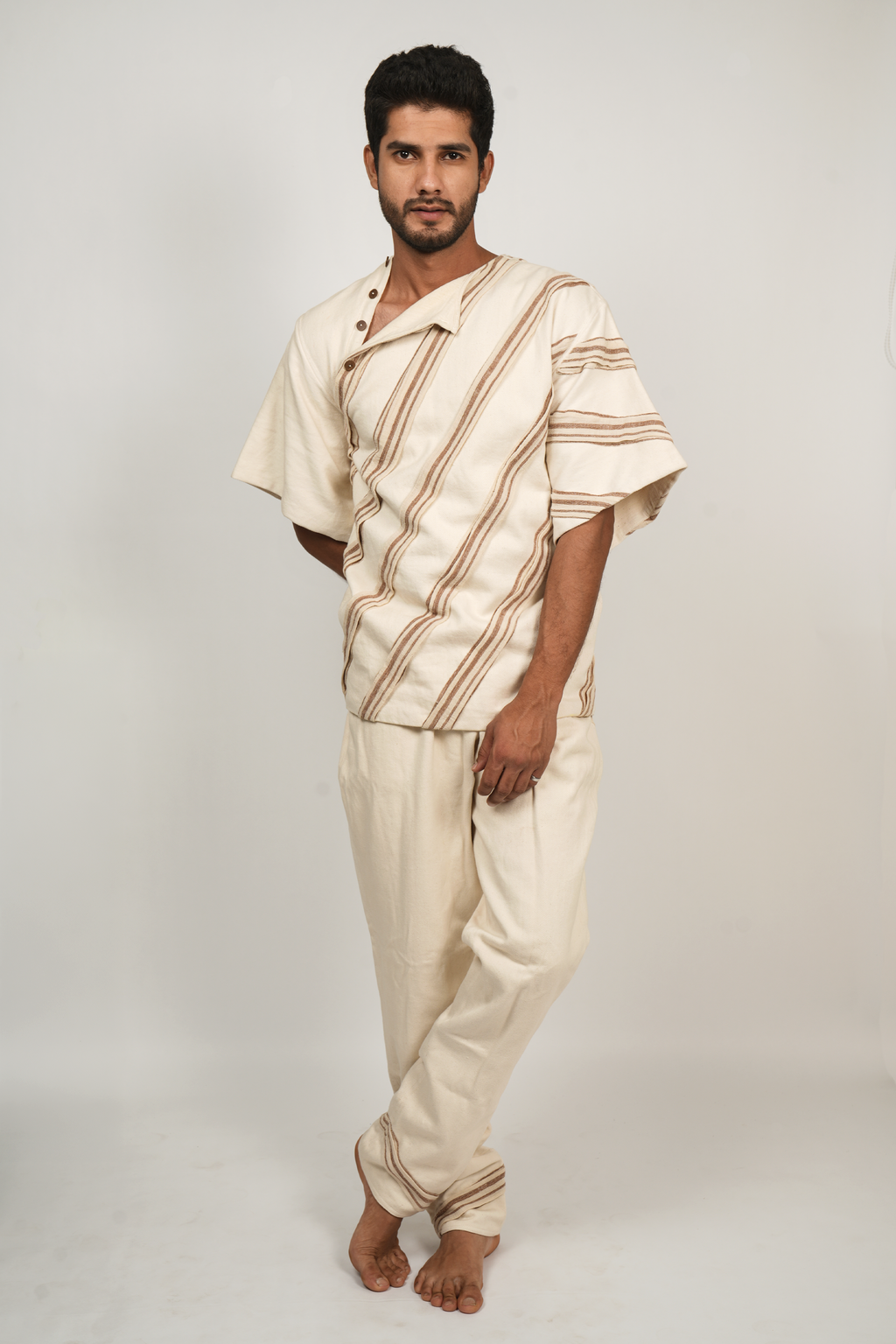 Kesar Colour Block Shirt-Pant Set