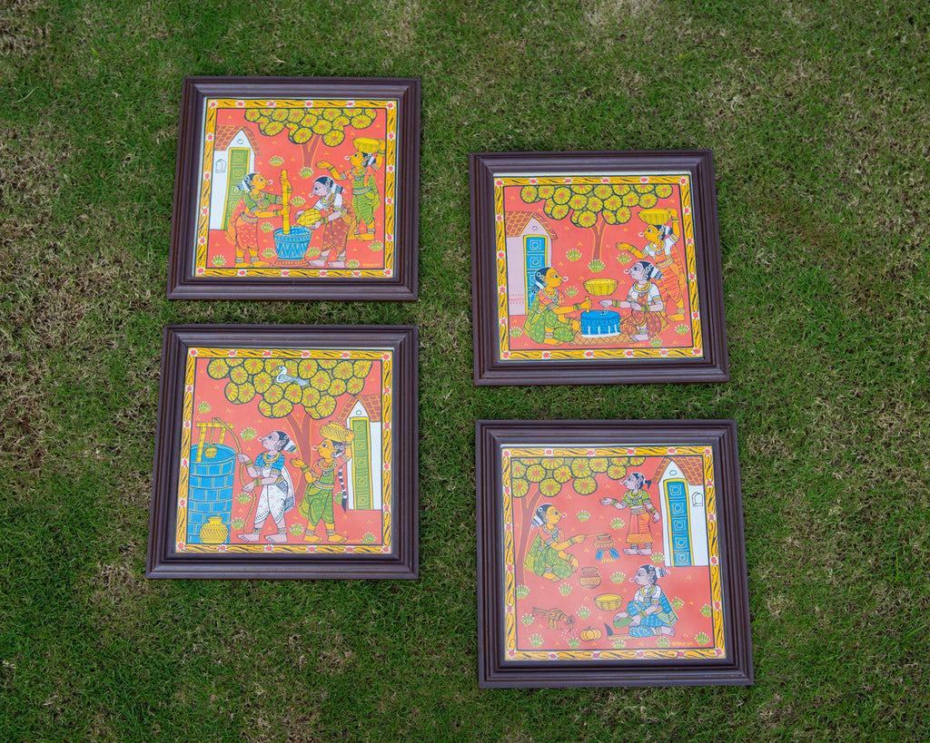 Naari Fabric Art in Wood