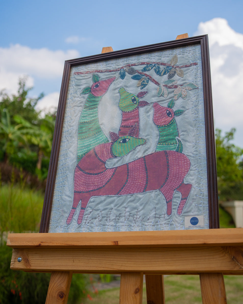 Sheoni Fabric Art in Wood