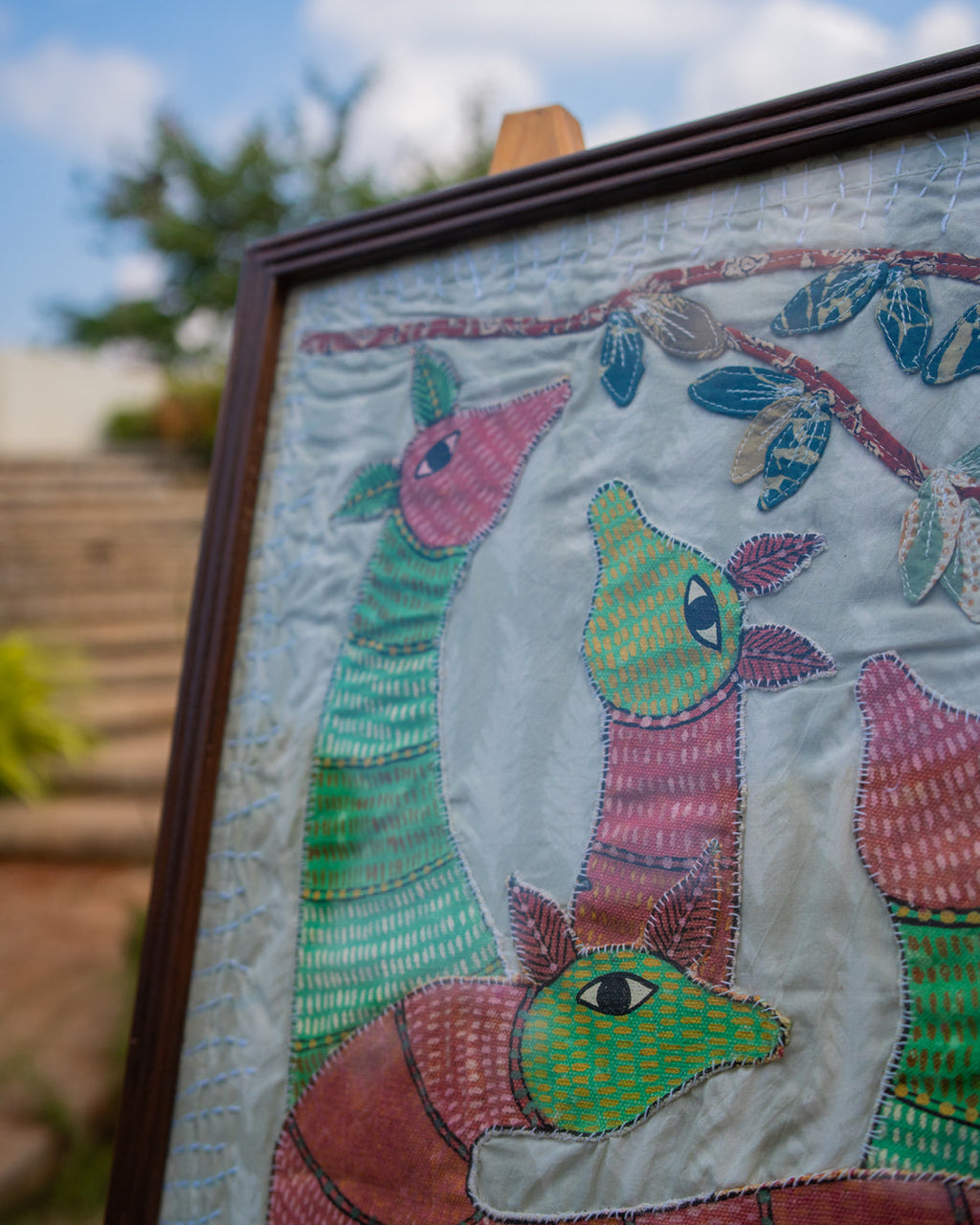 Sheoni Fabric Art in Wood